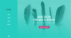 Desktop Screenshot of plumesalon.com