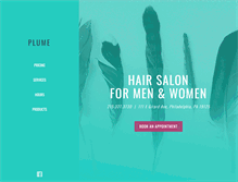 Tablet Screenshot of plumesalon.com